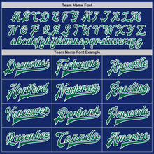 Charger l'image dans la galerie, Custom Royal Kelly Green-White Bomber Full-Snap Varsity Letterman Two Tone Jacket