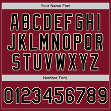 Load image into Gallery viewer, Custom Crimson Black-Cream Bomber Full-Snap Varsity Letterman Two Tone Jacket