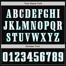 Load image into Gallery viewer, Custom Black White Gray-Midnight Green Bomber Full-Snap Varsity Letterman Jacket