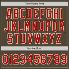 Загрузить изображение в средство просмотра галереи, Custom Olive Red-Cream Bomber Full-Snap Varsity Letterman Salute To Service Jacket