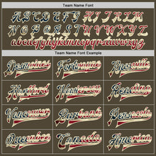 Laden Sie das Bild in den Galerie-Viewer, Custom Olive Vintage USA Flag Cream-Maroon Bomber Full-Snap Varsity Letterman Salute To Service Jacket