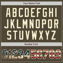 Laden Sie das Bild in den Galerie-Viewer, Custom Olive Vintage USA Flag Cream-Maroon Bomber Full-Snap Varsity Letterman Salute To Service Jacket