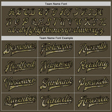 Laden Sie das Bild in den Galerie-Viewer, Custom Olive Camo Black-Old Gold Bomber Full-Snap Varsity Letterman Salute To Service Jacket