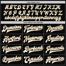 Charger l'image dans la galerie, Custom Black White-Old Gold Bomber Full-Snap Varsity Letterman Jacket