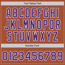 Load image into Gallery viewer, Custom Texas Orange Purple-White Bomber Full-Snap Varsity Letterman Jacket