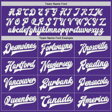 Charger l'image dans la galerie, Custom Purple White-Gray Bomber Full-Snap Varsity Letterman Jacket