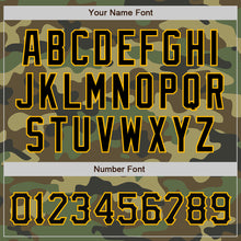 Загрузить изображение в средство просмотра галереи, Custom Camo Black-Gold Bomber Full-Snap Varsity Letterman Salute To Service Jacket