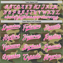 Загрузить изображение в средство просмотра галереи, Custom Camo Pink-White Bomber Full-Snap Varsity Letterman Salute To Service Jacket
