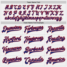 Laden Sie das Bild in den Galerie-Viewer, Custom White Royal Pinstripe Royal-Red Bomber Full-Snap Varsity Letterman Jacket