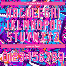 Загрузить изображение в средство просмотра галереи, Custom Graffiti Pattern Pink-White Words 3D Bomber Full-Snap Varsity Letterman Jacket