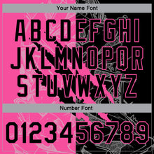 Загрузить изображение в средство просмотра галереи, Custom Graffiti Pattern Black Pink-Light Blue Scratch 3D Bomber Full-Snap Varsity Letterman Jacket