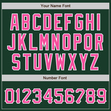 Загрузить изображение в средство просмотра галереи, Custom Green Pink-White Bomber Full-Snap Varsity Letterman Jacket