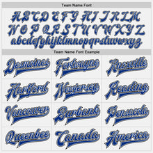 Charger l'image dans la galerie, Custom White Royal-Black Bomber Full-Snap Varsity Letterman Two Tone Jacket