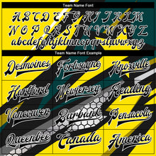 Laden Sie das Bild in den Galerie-Viewer, Custom Gold Black-Old Gold 3D Pattern Design Bomber Full-Snap Varsity Letterman Jacket