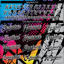 Laden Sie das Bild in den Galerie-Viewer, Custom Figure Black-Gray 3D Bomber Full-Snap Varsity Letterman Jacket