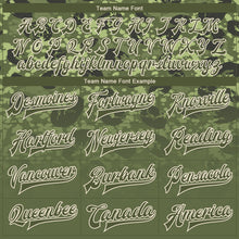 Laden Sie das Bild in den Galerie-Viewer, Custom Olive Olive Cream-Black 3D Bomber Full-Snap Varsity Letterman Salute To Service Jacket