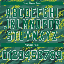 Load image into Gallery viewer, Custom Green Kelly Green-White 3D Pattern Design Bomber Full-Snap Varsity Letterman Jacket