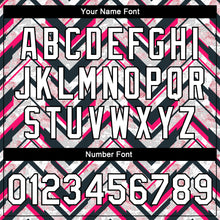 Laden Sie das Bild in den Galerie-Viewer, Custom Red White-Black 3D Pattern Design Bomber Full-Snap Varsity Letterman Jacket