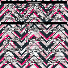 Laden Sie das Bild in den Galerie-Viewer, Custom Red White-Black 3D Pattern Design Bomber Full-Snap Varsity Letterman Jacket