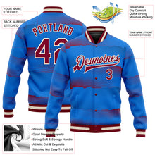 Load image into Gallery viewer, Custom Royal Crimson-Cream 3D Pattern Design Bomber Full-Snap Varsity Letterman Jacket