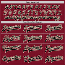 Загрузить изображение в средство просмотра галереи, Custom Crimson Black Cream-Maroon Bomber Full-Snap Varsity Letterman Jacket