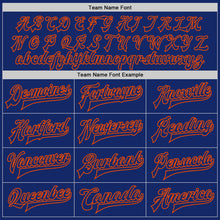 Загрузить изображение в средство просмотра галереи, Custom Royal Royal-Orange Bomber Full-Snap Varsity Letterman Jacket