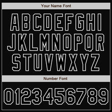 Load image into Gallery viewer, Custom Black Black-White Bomber Full-Snap Varsity Letterman Jacket