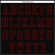 Laden Sie das Bild in den Galerie-Viewer, Custom Black Black-Red Bomber Full-Snap Varsity Letterman Jacket