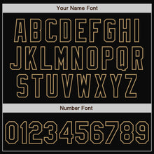 Загрузить изображение в средство просмотра галереи, Custom White Black-Old Gold Bomber Full-Snap Varsity Letterman Split Fashion Jacket