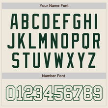 Charger l'image dans la galerie, Custom Cream Cream-Green Bomber Full-Snap Varsity Letterman Jacket