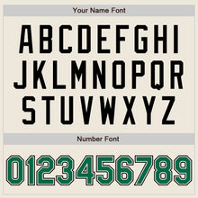 Load image into Gallery viewer, Custom Cream Kelly Green-Black Bomber Full-Snap Varsity Letterman Two Tone Jacket