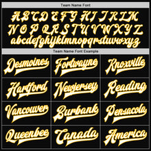 Charger l'image dans la galerie, Custom Black Gold-Crimson Bomber Full-Snap Varsity Letterman Split Fashion Jacket