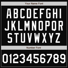 Загрузить изображение в средство просмотра галереи, Custom Black White-Red Bomber Full-Snap Varsity Letterman Split Fashion Jacket