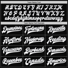 Загрузить изображение в средство просмотра галереи, Custom Black White Royal-Gray Bomber Full-Snap Varsity Letterman Split Fashion Jacket