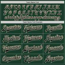 Charger l'image dans la galerie, Custom Green Cream-Black Bomber Full-Snap Varsity Letterman Split Fashion Jacket