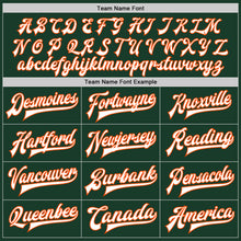 Charger l'image dans la galerie, Custom Green Orange-Gray Bomber Full-Snap Varsity Letterman Split Fashion Jacket