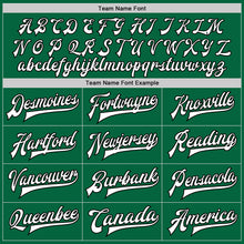 Load image into Gallery viewer, Custom Kelly Green Black-Gray Bomber Full-Snap Varsity Letterman Split Fashion Jacket