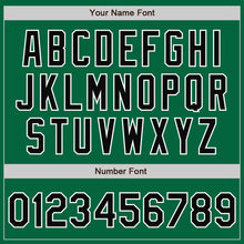 Load image into Gallery viewer, Custom Kelly Green Black-Gray Bomber Full-Snap Varsity Letterman Split Fashion Jacket