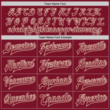Charger l'image dans la galerie, Custom Crimson Crimson Cream-Maroon Bomber Full-Snap Varsity Letterman Two Tone Jacket
