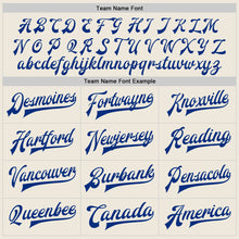 Charger l'image dans la galerie, Custom Cream Red-Royal Bomber Full-Snap Varsity Letterman Jacket