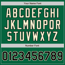 Load image into Gallery viewer, Custom Kelly Green Black Pink-Cream Bomber Full-Snap Varsity Letterman Split Fashion Jacket