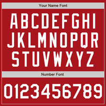 Загрузить изображение в средство просмотра галереи, Custom Red White Bomber Full-Snap Varsity Letterman Jacket