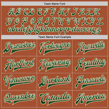 Load image into Gallery viewer, Custom Texas Orange Green-Cream Bomber Full-Snap Varsity Letterman Jacket