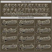 Laden Sie das Bild in den Galerie-Viewer, Custom Olive Black-Cream Bomber Full-Snap Varsity Letterman Salute To Service Jacket