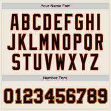 Загрузить изображение в средство просмотра галереи, Custom Cream Black Orange-Old Gold Bomber Full-Snap Varsity Letterman Jacket