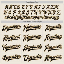 Загрузить изображение в средство просмотра галереи, Custom Cream Black Old Gold Bomber Full-Snap Varsity Letterman Jacket