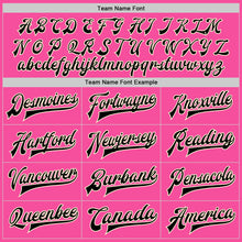 Загрузить изображение в средство просмотра галереи, Custom Pink Cream-Black Bomber Full-Snap Varsity Letterman Split Fashion Jacket