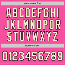 Загрузить изображение в средство просмотра галереи, Custom Pink Cream-Black Bomber Full-Snap Varsity Letterman Split Fashion Jacket