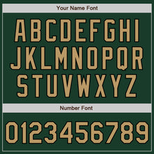 Загрузить изображение в средство просмотра галереи, Custom Green Old Gold-Black Bomber Full-Snap Varsity Letterman Two Tone Jacket