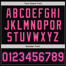 Загрузить изображение в средство просмотра галереи, Custom Black Pink-Purple Bomber Full-Snap Varsity Letterman Jacket